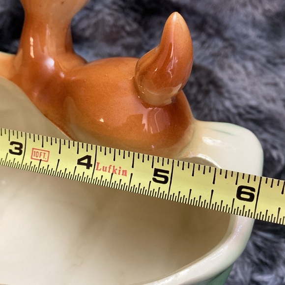 Vintage Deer Ceramic Planter - Green and Brown - Picture 15 of 16